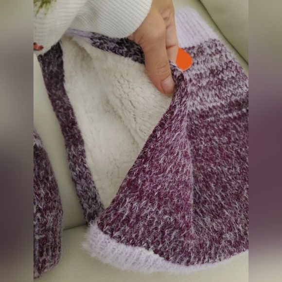 Wonder Nation Girls 2 Piece Fashion Set-Hat & Scarf Purple, One Size* - Picture 3 of 4